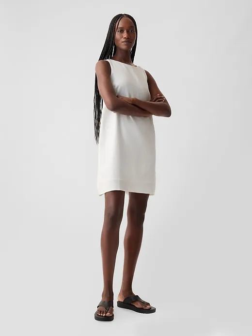 Linen-Blend Shift Mini Dress sold by GAP product image thumbnail 3