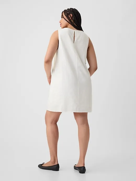 Linen-Blend Shift Mini Dress sold by GAP product image thumbnail 5