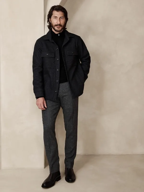 Herringbone Shirt Jacket sold by Banana Republic
