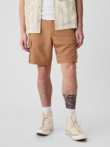8" Linen-Cotton Cargo Shorts sold by GAP