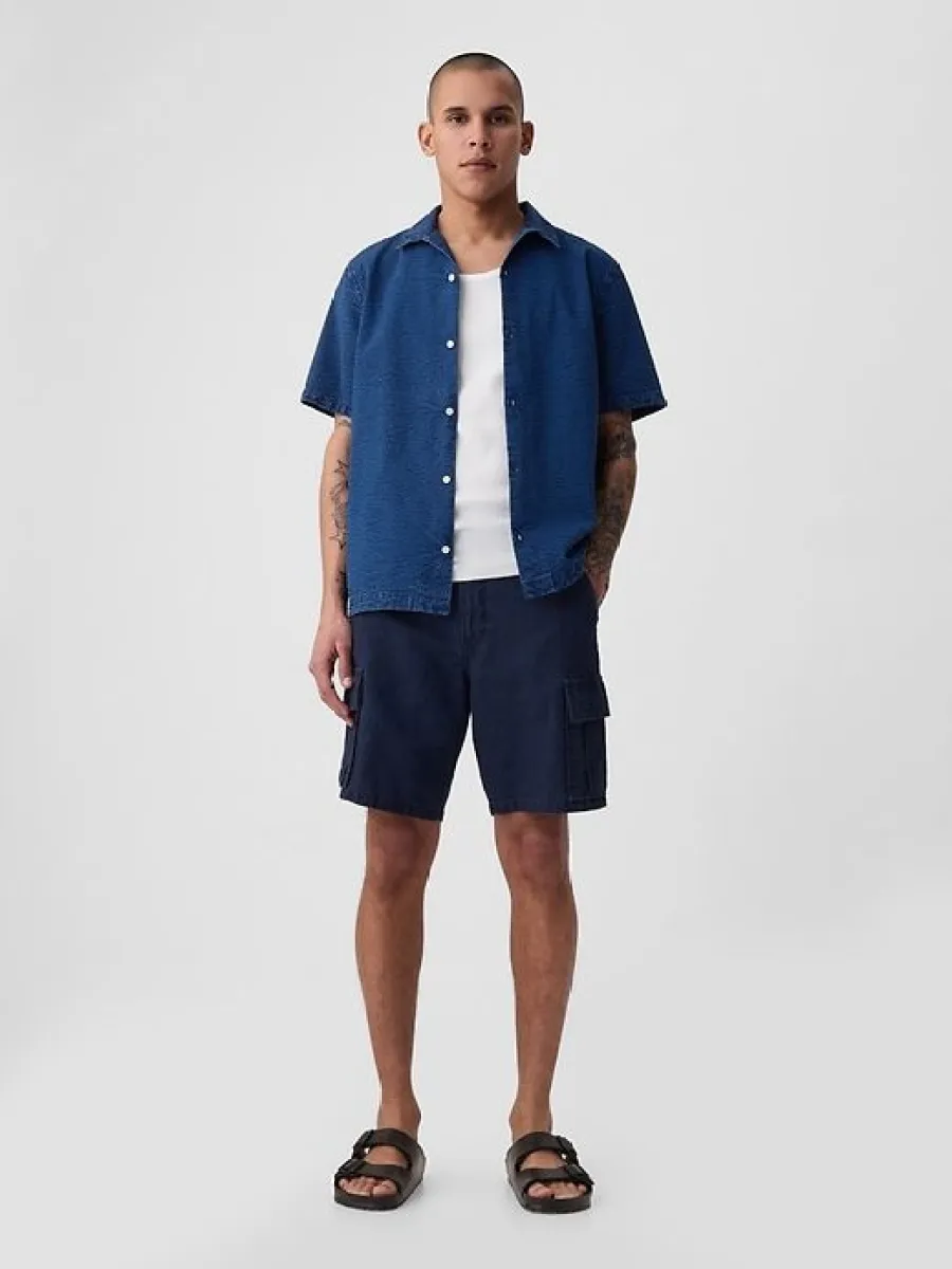 8" Linen-Cotton Cargo Shorts sold by GAP