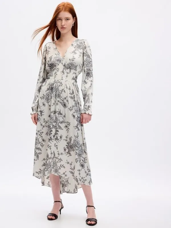 Smocked Floral Maxi Dress sold by GAP