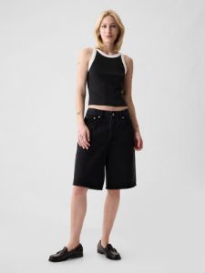 Modern Rib Cropped Halter Top sold by GAP