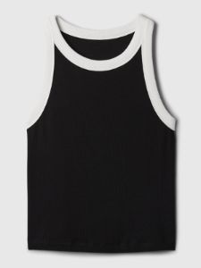 Modern Rib Cropped Halter Top sold by GAP