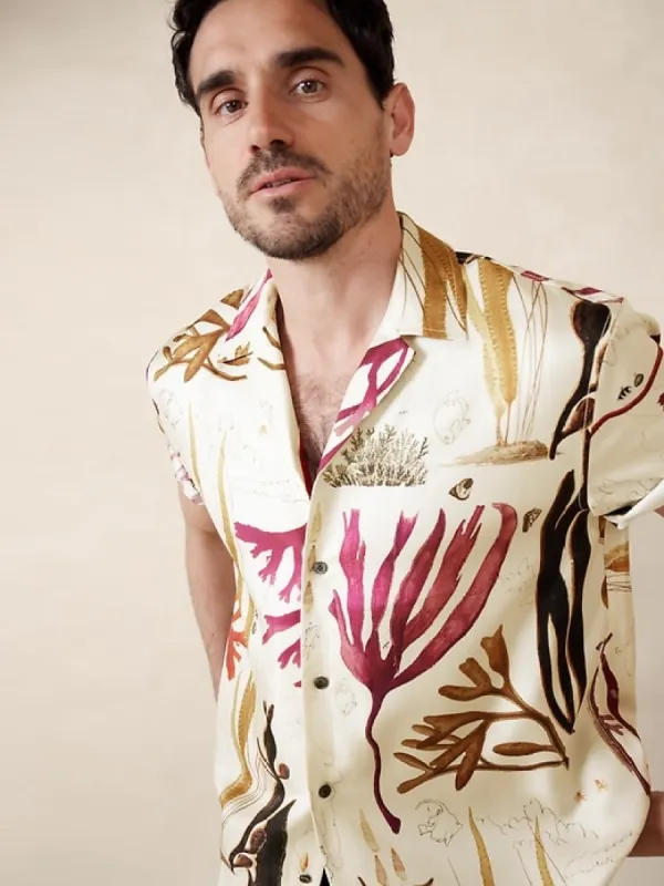 Lyam Silk Resort Shirt made by Banana Republic