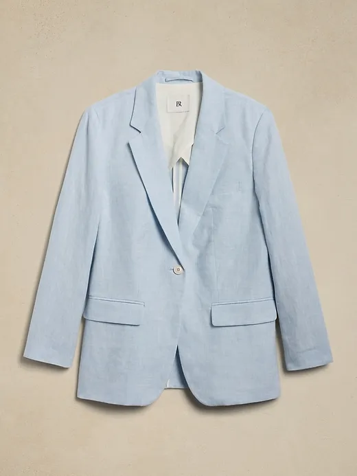 Lina Relaxed Linen Blazer sold by Banana Republic product image thumbnail 4