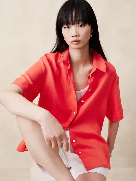 The Boxy Linen Shirt sold by Banana Republic