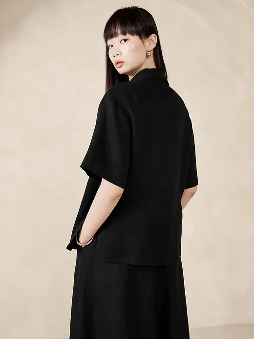 The Boxy Linen Shirt sold by Banana Republic product image thumbnail 2