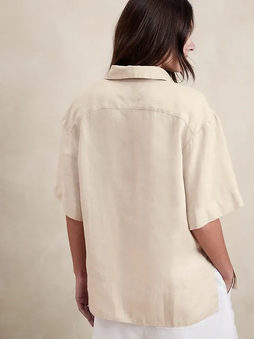 The Boxy Linen Shirt sold by Banana Republic product image thumbnail 5