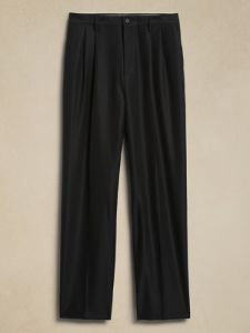 Signature Italian Hopsack Wide-Leg Pant sold by Banana Republic