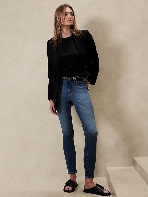 High-Rise Skinny Super-Stretch Jean sold by Banana Republic