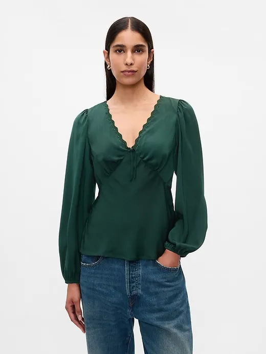 Satin Empire Top sold by GAP