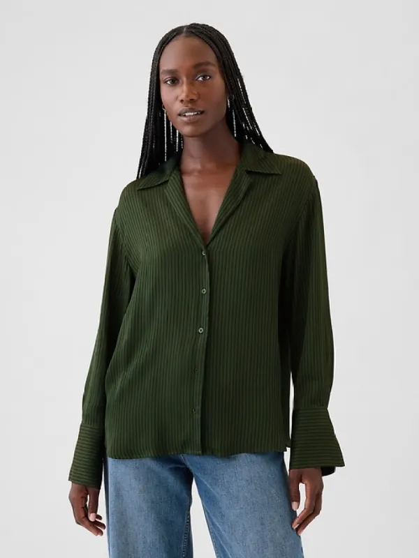 Satin Perfect Shirt sold by GAP