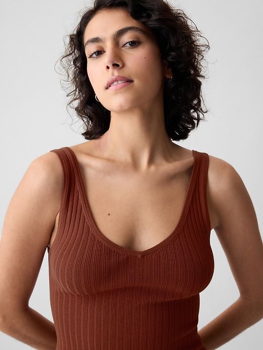 Rib Midi Tank Dress sold by GAP product image thumbnail 4