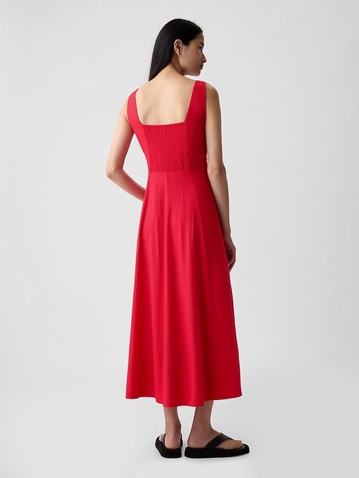 Linen-Blend Midi Dress sold by GAP product image thumbnail 2