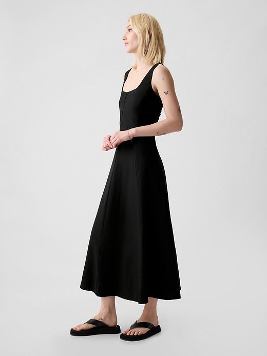 Linen-Blend Midi Dress sold by GAP product image thumbnail 2
