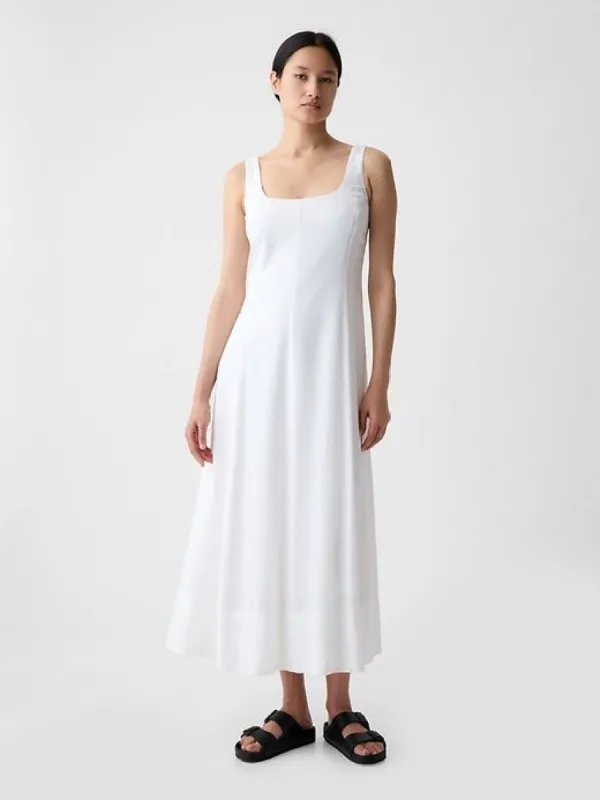 Linen-Blend Midi Dress sold by GAP