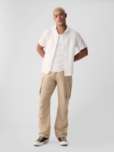 Linen-Cotton Cargo Pants sold by GAP
