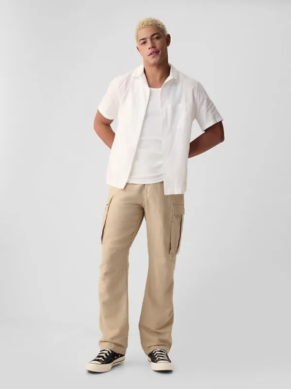 Linen-Cotton Cargo Pants sold by GAP