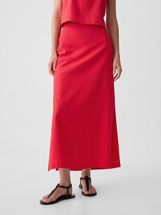 Linen-Blend Maxi Skirt sold by GAP