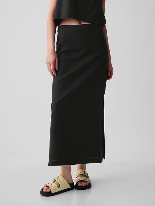 Linen-Blend Maxi Skirt sold by GAP