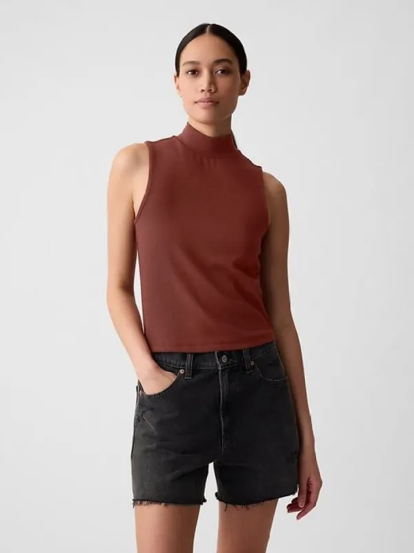 Modern Mockneck Tank Top sold by GAP