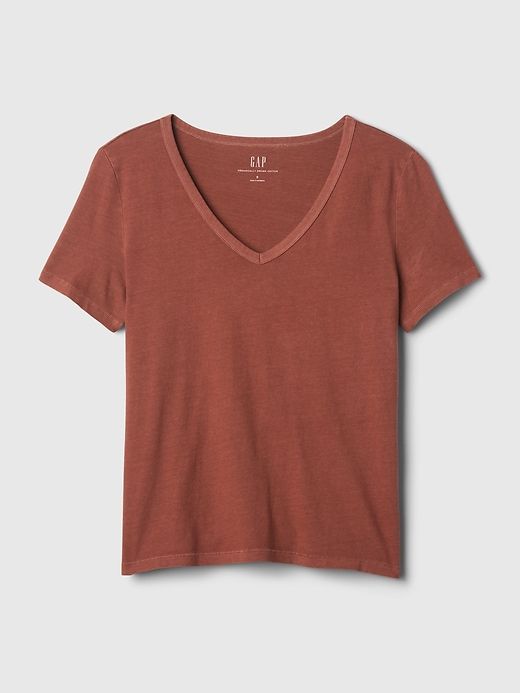 Organic Cotton Vintage V-Neck T-Shirt sold by GAP product image thumbnail 4