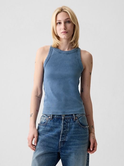 Modern Rib Halter Tank Top sold by GAP