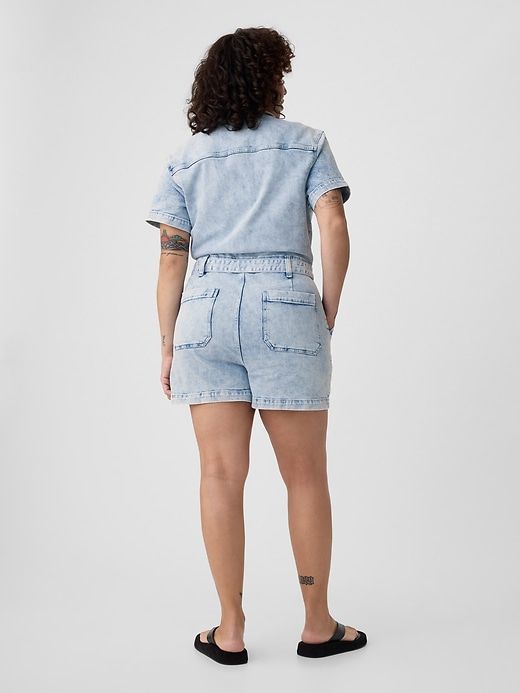 Belted Denim Romper sold by GAP product image thumbnail 4