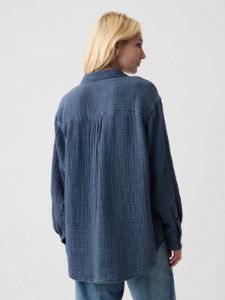Crinkle Gauze Big Shirt sold by GAP