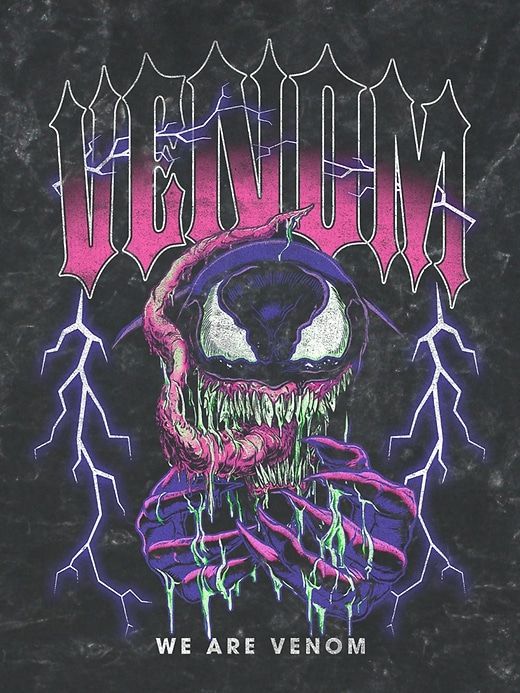 Marvel Venom Lightning Mineral Wash Graphic Tee sold by GAP product image thumbnail 2