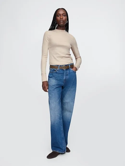 Essential Rib Mockneck T-Shirt sold by GAP product image thumbnail 3