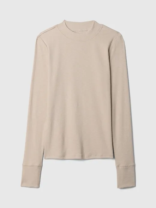 Essential Rib Mockneck T-Shirt sold by GAP product image thumbnail 5