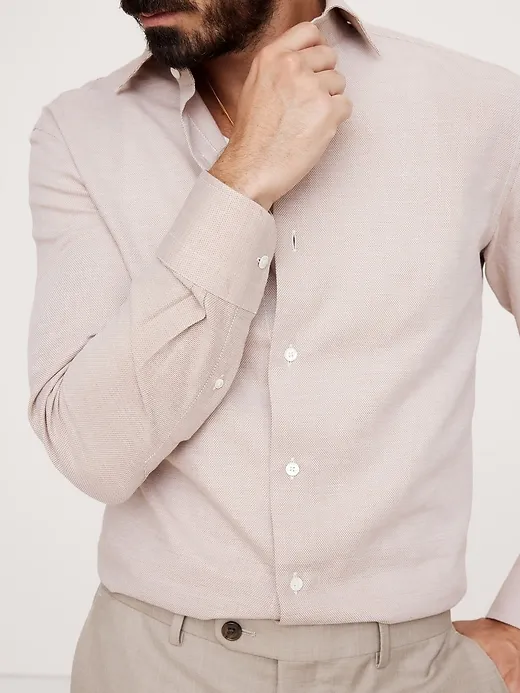 Slim Cotton-Cashmere Dress Shirt sold by Banana Republic product image thumbnail 3