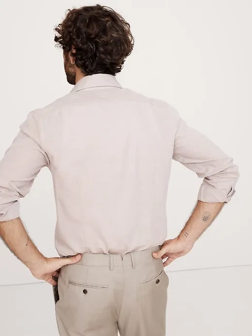 Slim Cotton-Cashmere Dress Shirt sold by Banana Republic product image thumbnail 5