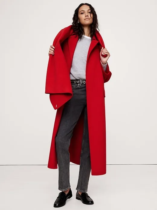 Oversized Double-Faced Scarf Coat sold by Banana Republic