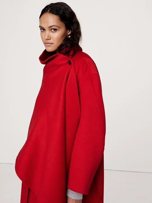 Oversized Double-Faced Scarf Coat sold by Banana Republic product image thumbnail 3