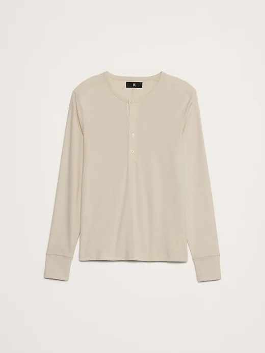 Cotton Henley T-Shirt sold by Banana Republic product image thumbnail 4