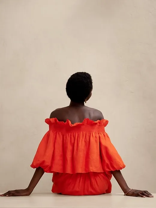 Bria Linen Off-Shoulder Top sold by Banana Republic product image thumbnail 2