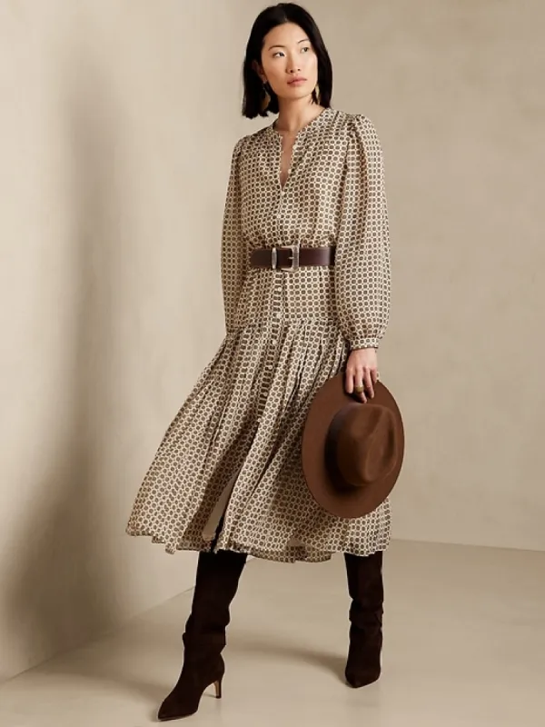 Pleated Midi Dress sold by Banana Republic