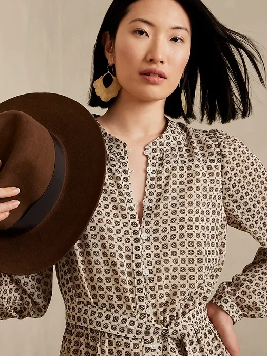 Pleated Midi Dress sold by Banana Republic product image thumbnail 3