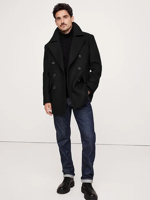 Italian Melton Peacoat sold by Banana Republic