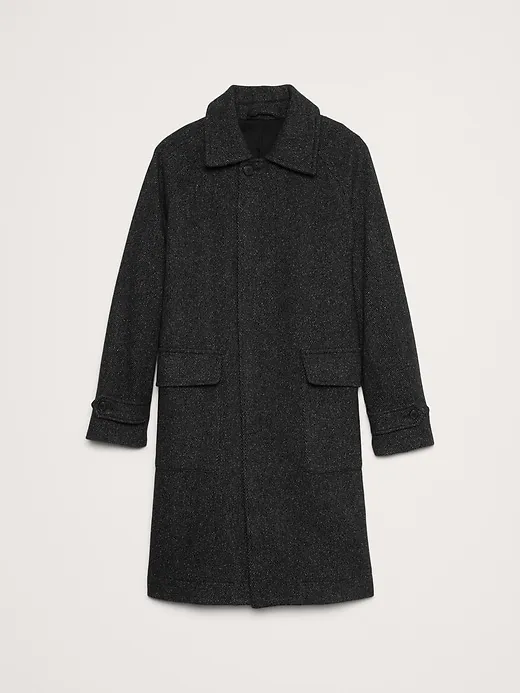 Italian Herringbone Balmacaan Coat sold by Banana Republic product image thumbnail 4
