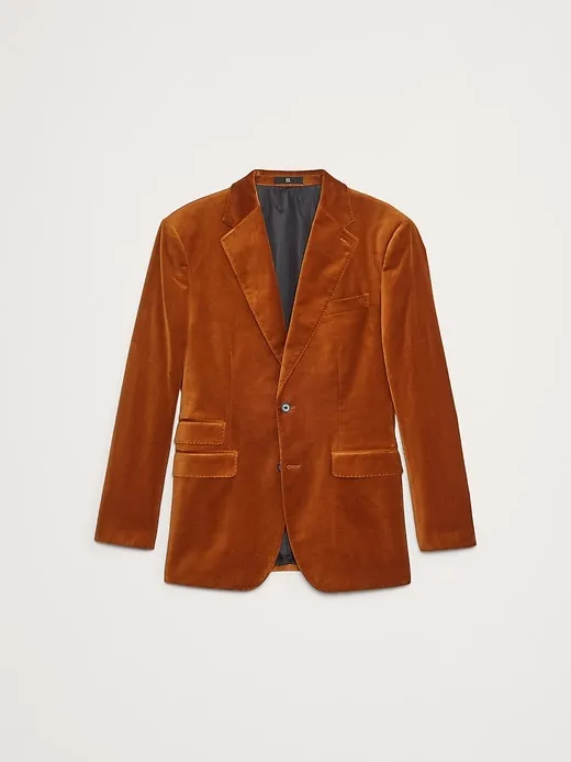 Cotton Velvet Blazer sold by Banana Republic product image thumbnail 4