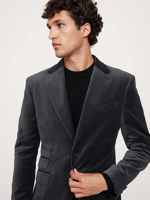 Cotton Velvet Blazer sold by Banana Republic product image thumbnail 3