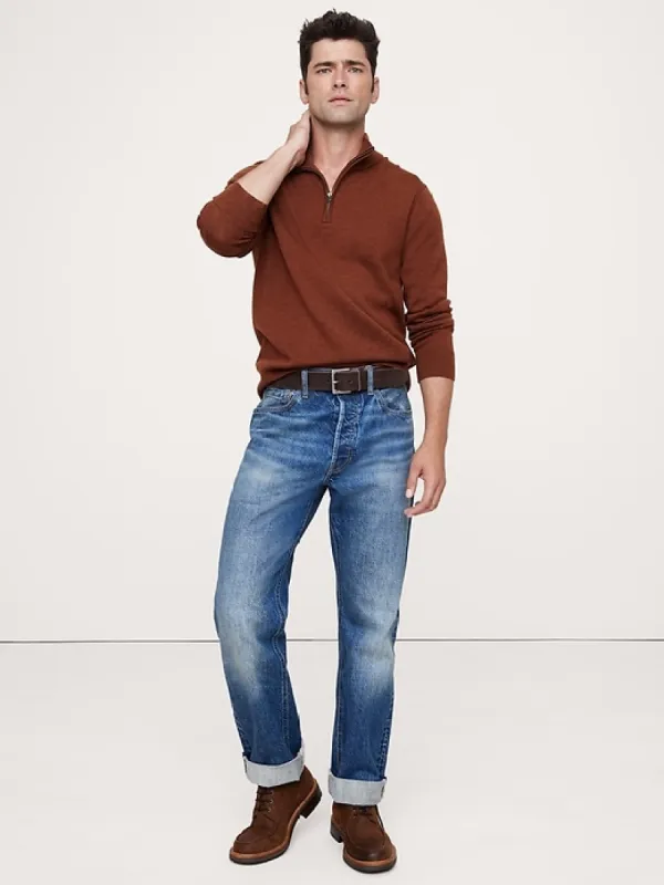 Italian Merino Half-Zip Sweater sold by Banana Republic