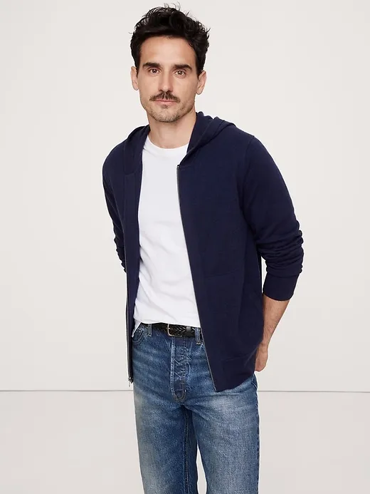 Wool-Cashmere Sweater Hoodie sold by Banana Republic