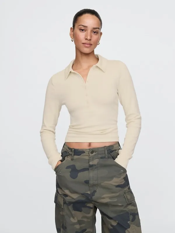Modern Cropped Polo Shirt sold by GAP
