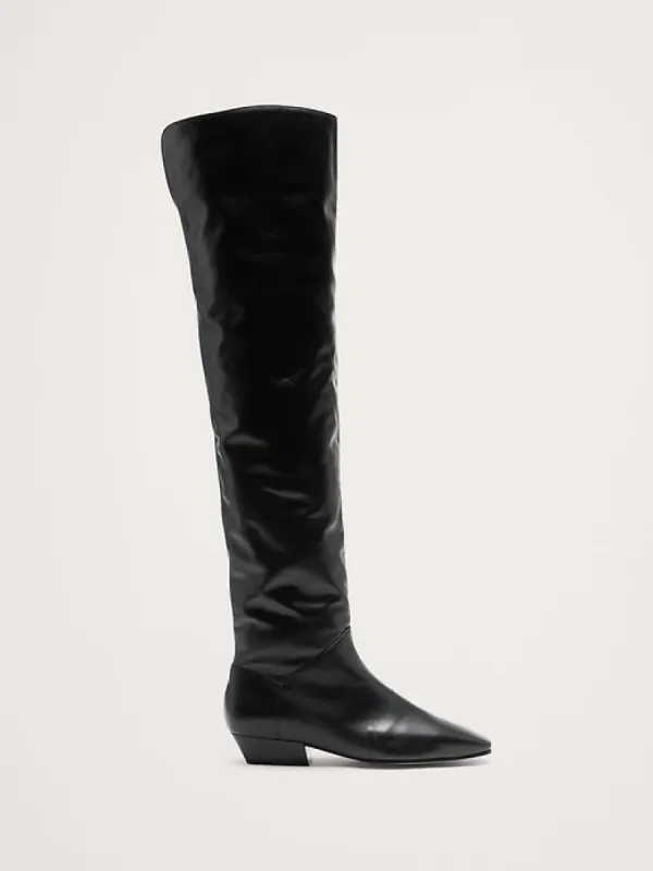 Italian Leather Over-The-Knee Boot sold by Banana Republic