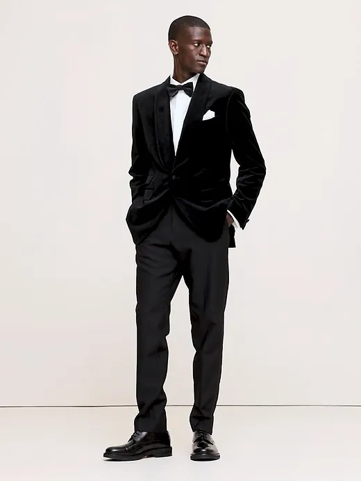 Cotton Velvet Tuxedo Jacket sold by Banana Republic